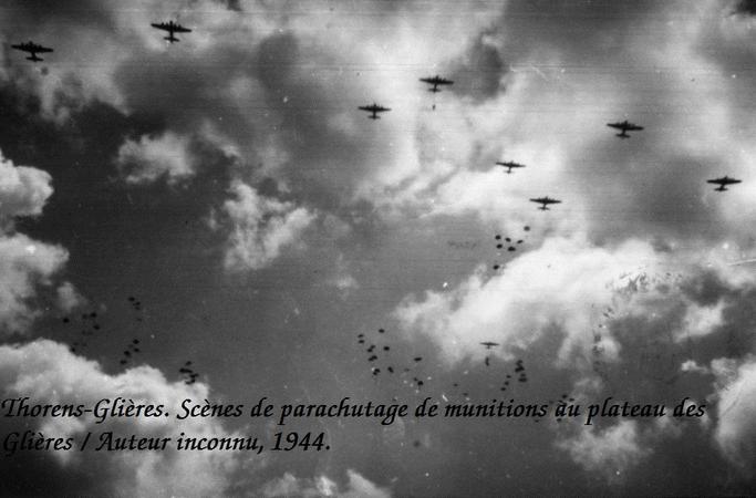 parachutage des Glières 1944 auteur inconnu