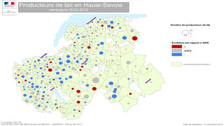 Producteurs de lait en Haute-Savoie campagne 2012-2013