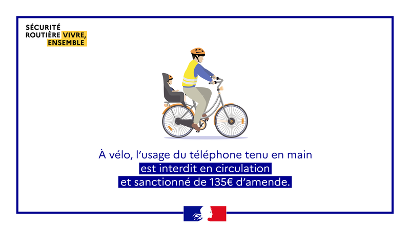 Vélo  interdiction téléphone