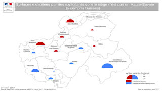 Surfaces exploitées par des exploitants dont le siège n'est pas en Haute-Savoie