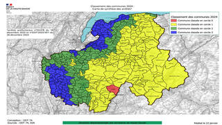 Pastoralisme : carte 2024 du zonage des cercles 0, 1, 2 et 3