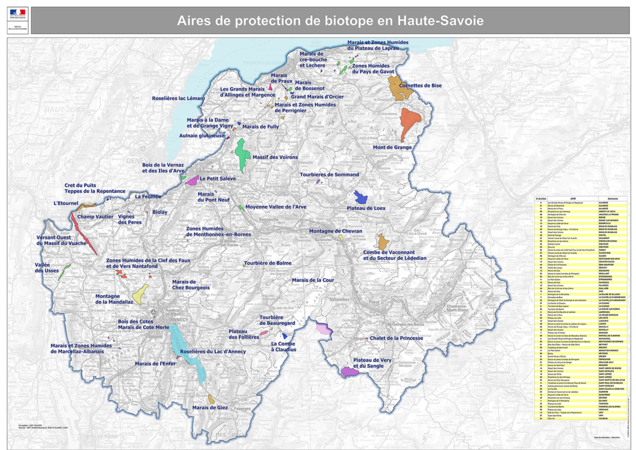Arrêtés préfectoraux de protection de biotope en Haute-Savoie - décembre 2018