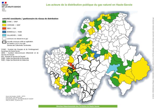 Acteurs de la distribution publique de gaz en Haute-Savoie