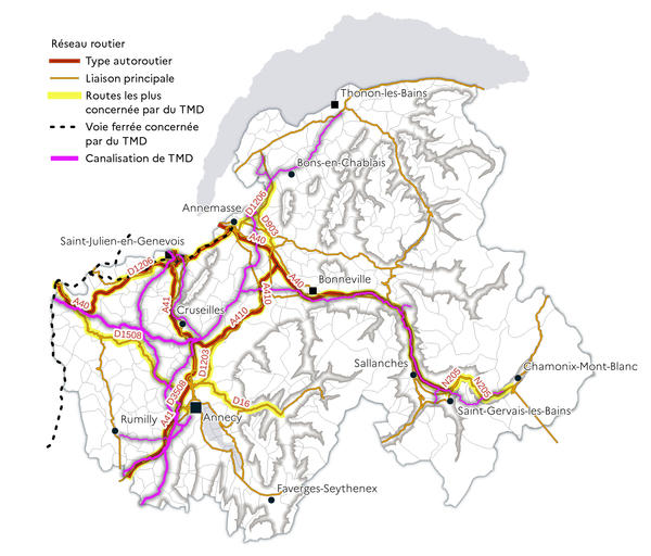 Carte départementale des réseaux de transport