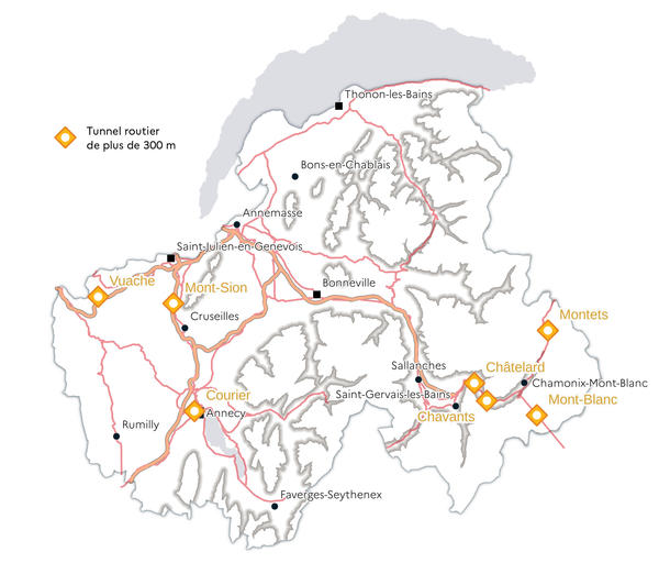 carte départementale des tunnels routiers de plus de 300 m