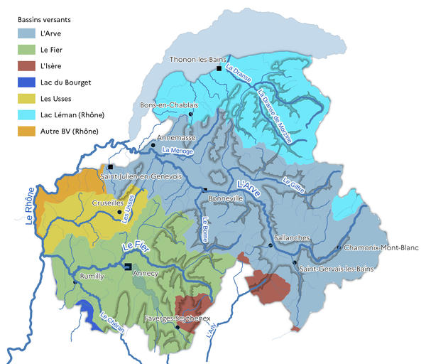 carte hydrologique du département